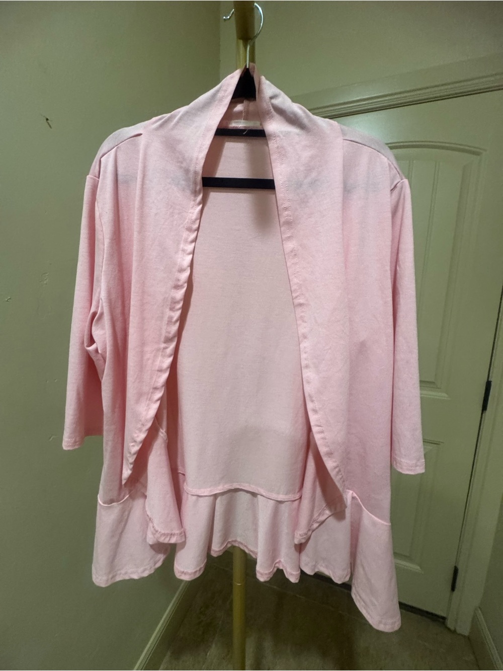 zeagoo Light Pink Open Front Cardigan